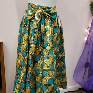 Ethnic  print flare skirt